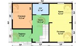 Каркасный дом КД32 9x6 - превью