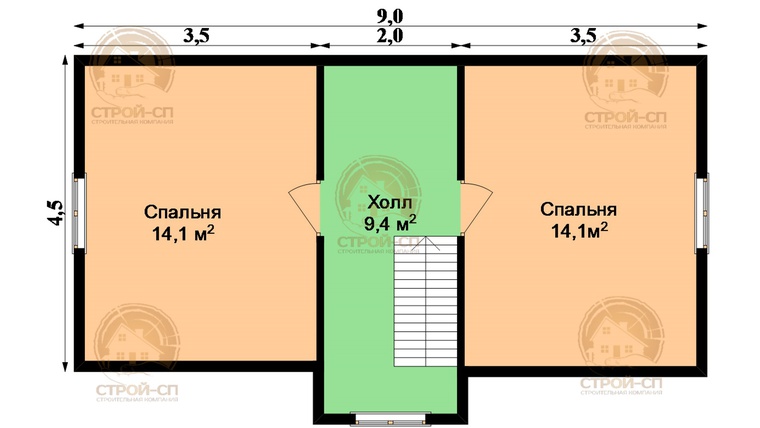 Каркасный дом КД32 9x6