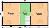 Каркасный дом КД33 9x9 - превью