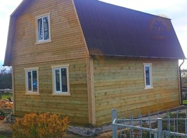 Дом с ломаной крышей 8х6