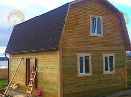 Дом с ломаной крышей 8х6