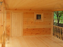 БО20. Одноэтажная баня 12х4 из бруса с террасой и летней кухней