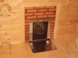 БО20. Одноэтажная баня 12х4 из бруса с террасой и летней кухней