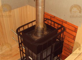 БО20. Одноэтажная баня 12х4 из бруса с террасой и летней кухней