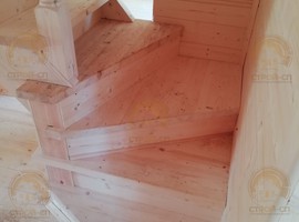 КД35. Полутораэтажный каркасный дом 8х8 с террасой и эркером. Фото