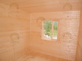 Одноэтажный каркасный дом 8х6 с террасой