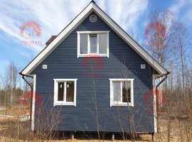 Проект каркасного дома с мансардой КД3 8х6 для дачи и ПМЖ с террасой и кухней-гостиной 8 на 6. Фото